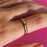 Samoa - Dainty Baguette Crystal Gold Band-1