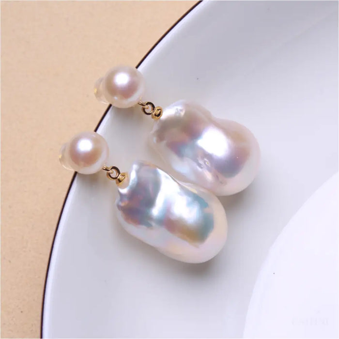 Sascha - Pearl Dangle Earrings-5