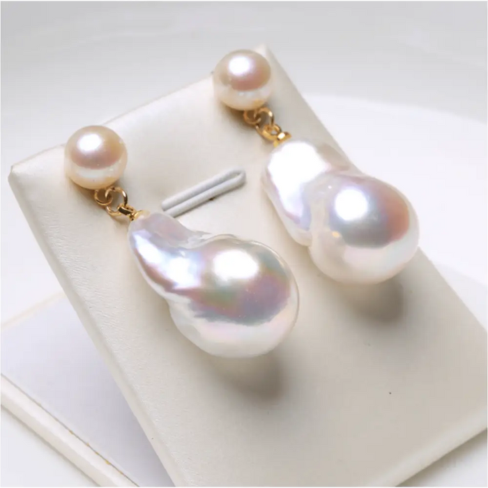 Sascha - Pearl Dangle Earrings-7