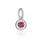 Shauna - Round Capsule Birthstone Charm-24