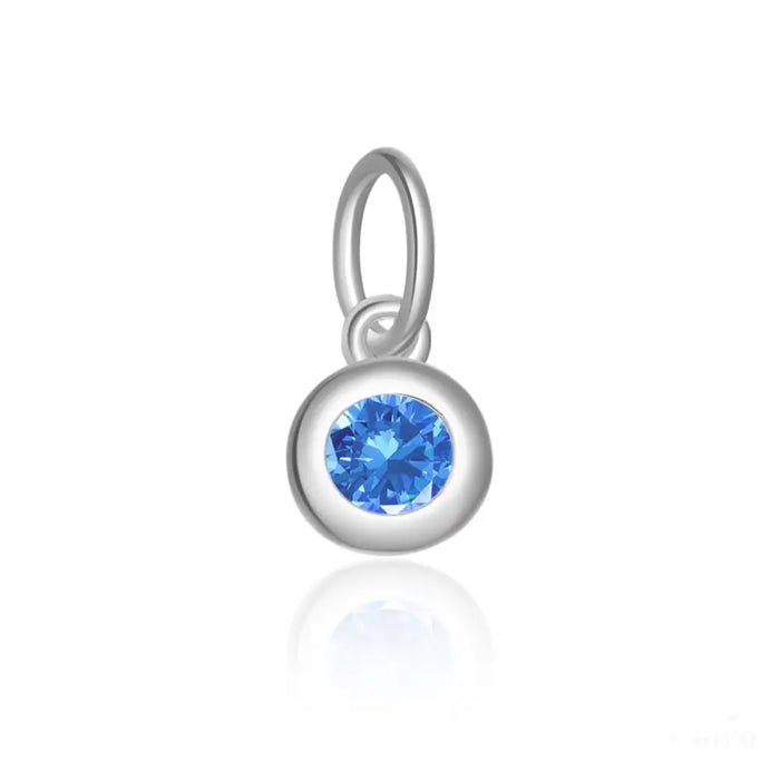 Shauna - Round Capsule Birthstone Charm-17