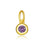 Shauna - Round Capsule Birthstone Charm-14