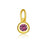 Shauna - Round Capsule Birthstone Charm-11