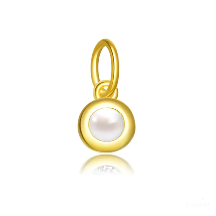 Shauna - Round Capsule Birthstone Charm-15