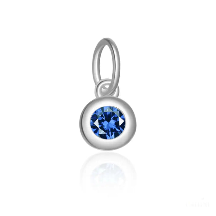 Shauna - Round Capsule Birthstone Charm-22