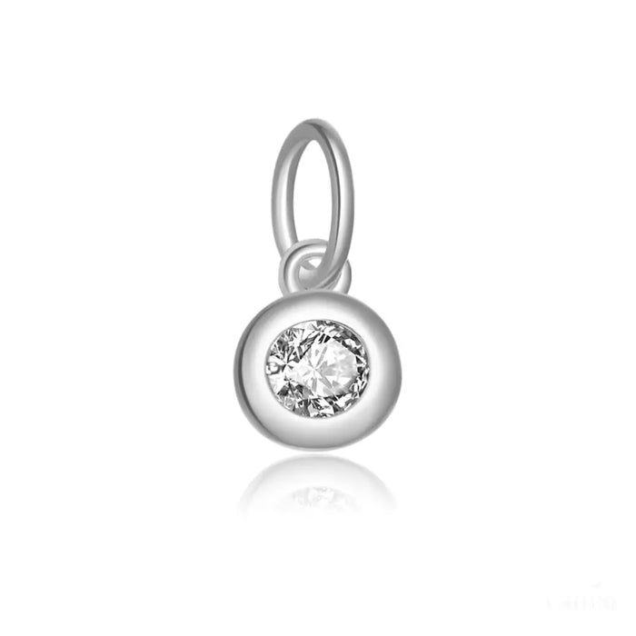 Shauna - Round Capsule Birthstone Charm-19