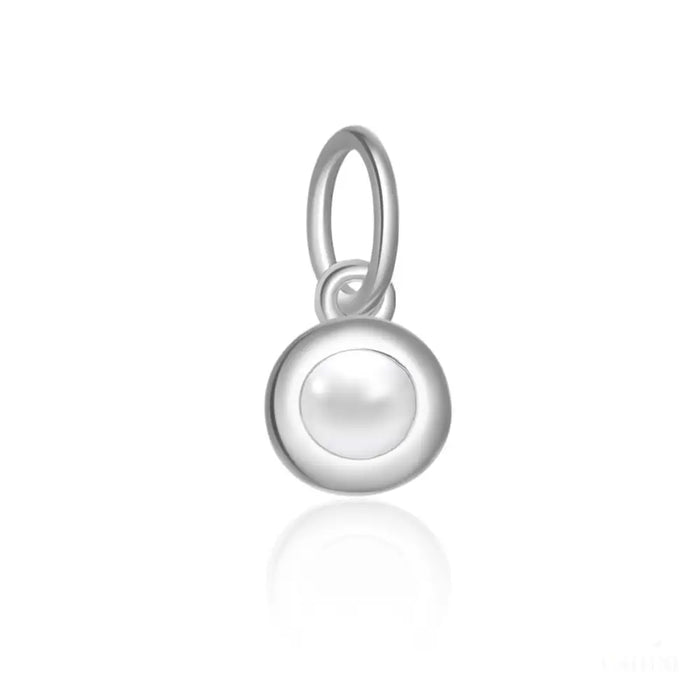 Shauna - Round Capsule Birthstone Charm-23