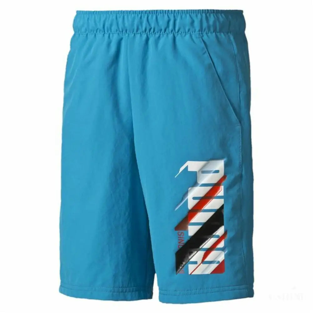 Short de Sport pour Enfants Puma Graphic Woven Bleu-0