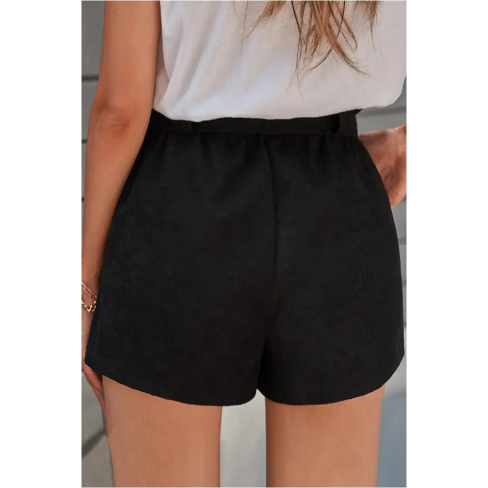 Short en tricot de coton noir-6