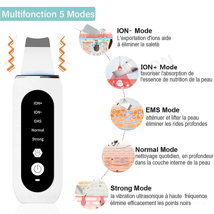 STELLAR - Exfoliant Lifting EMS  5 fonctions  - Soin à ultrasons & photons-2