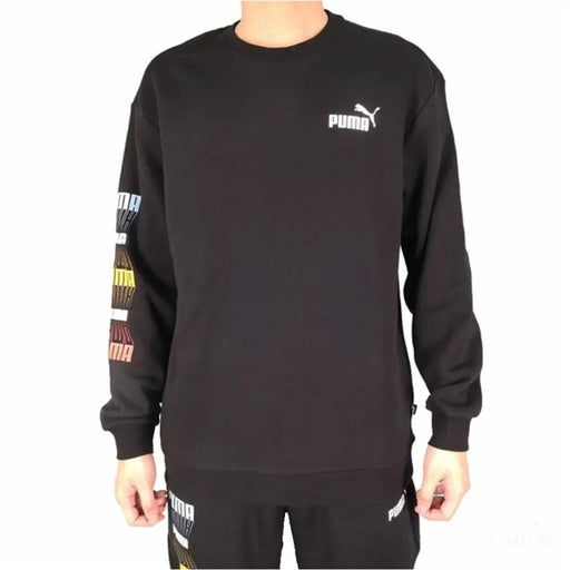 Sweat sans capuche homme Puma Repeat Graphic  Noir-0