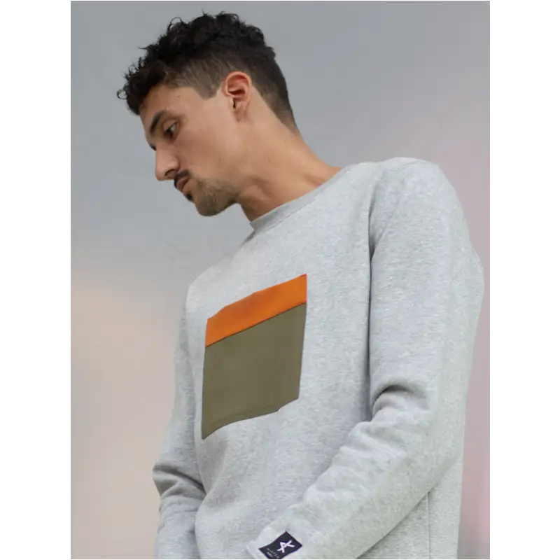 Sweatshirt Jiba - Chiné/Orange-0