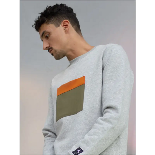 Sweatshirt Jiba - Chiné/Orange-0