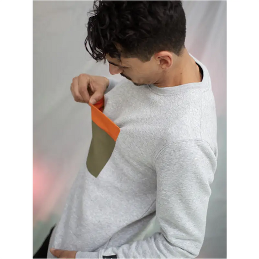 Sweatshirt Jiba - Chiné/Orange-1