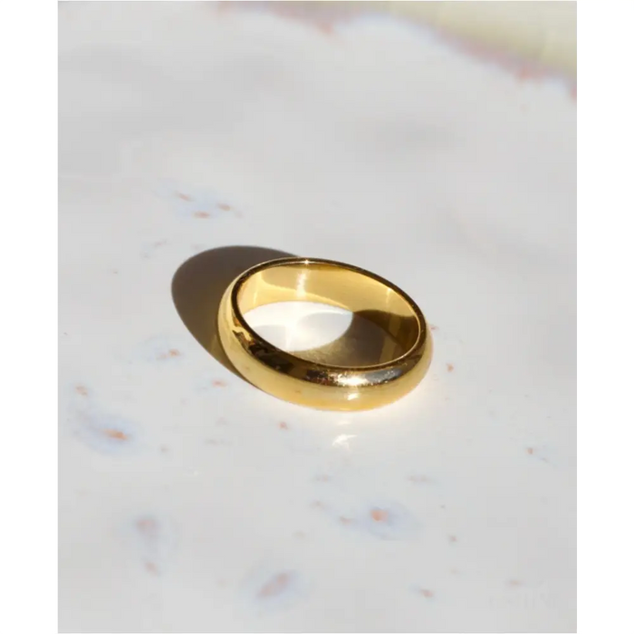 Sylvia - Plain Concave Gold Band-0