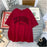 T-shirt en coton décontracté oversized - Rouge / 2XL