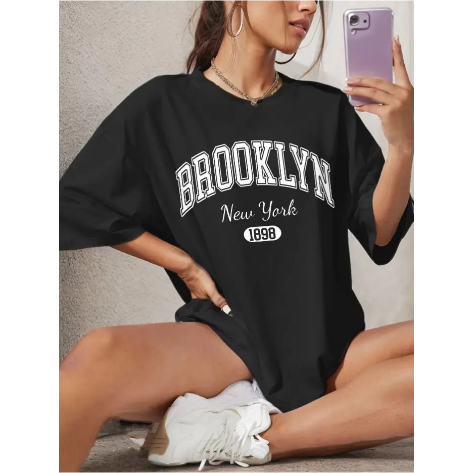 T-shirt Summer Brooklyn - Noir 01 / L - T-shirt Oversize F