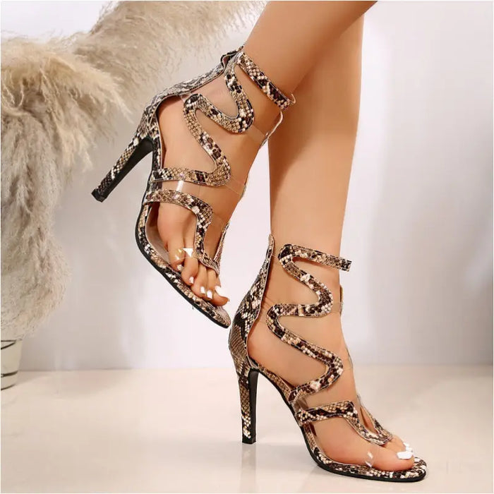 Talons hauts Serpentine Sangle croisée talons hauts