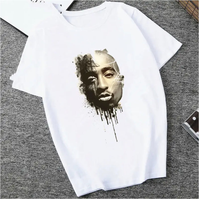 Tee-shirt Modal Imprimé Tupac - D / 2XL - T-Shirt Femme