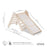 MAMOI® Triangle descalade avec toboggan interieur pour enfant, Mur escalade intérieur en bois pour bebe à partir de 1/2/3 an, Motricité libre montessori-2