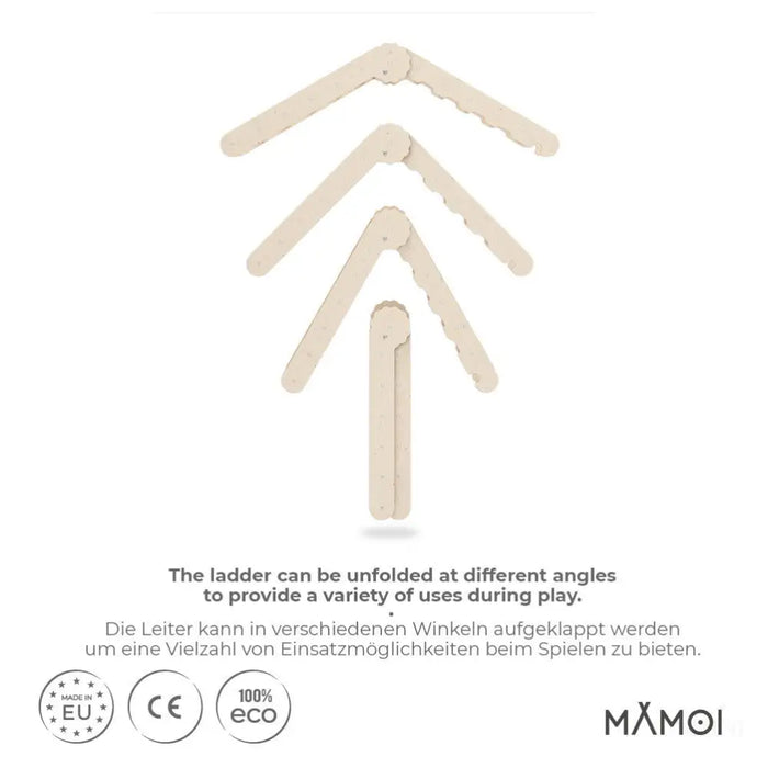 MAMOI® Triangle descalade avec toboggan interieur pour enfant, Mur escalade intérieur en bois pour bebe à partir de 1/2/3 an, Motricité libre montessori-5