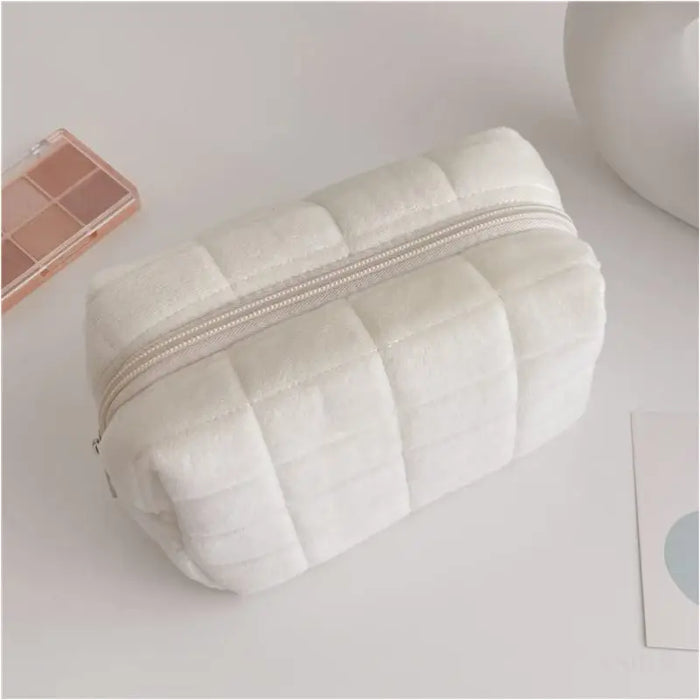 Trousse de Maquillage à Carreaux - Blanc - Accessoires