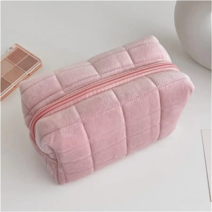 Trousse de Maquillage à Carreaux - Rose - Accessoires Makeup