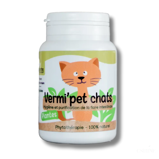 Vermifuge naturel Chats - 60 gelules - Vermi'pet chats-0