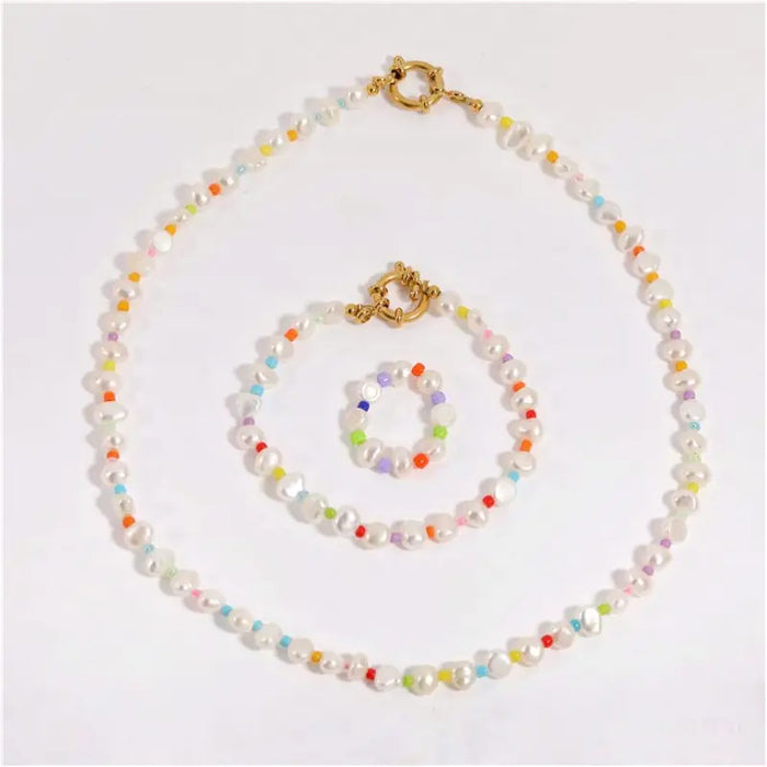 Yaravi - Collier de perles arc-en-ciel-1