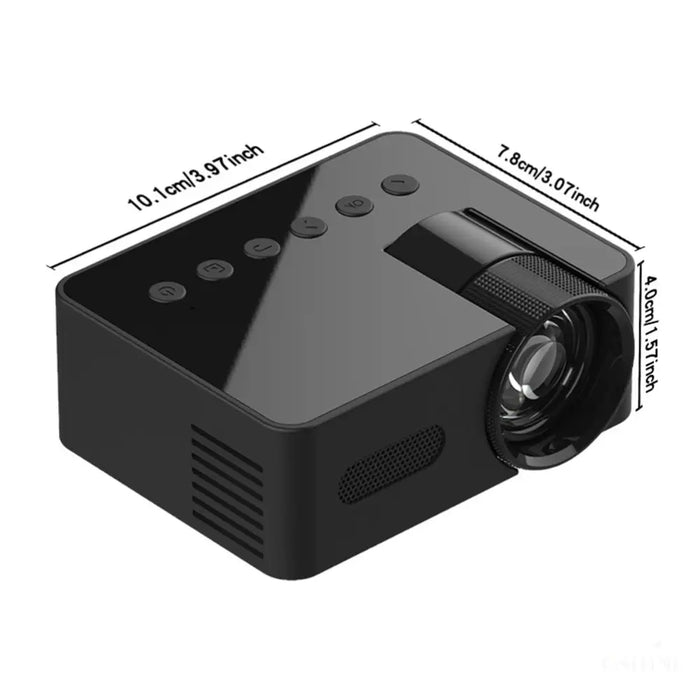 YT100 maison Mini projecteur Portable USB - Black / USB